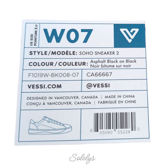 Vessi Soho Womens 7 Waterproof Dyma-Tex Ashphalt Black Low Top Casual Sneaker - Picture 6 of 11